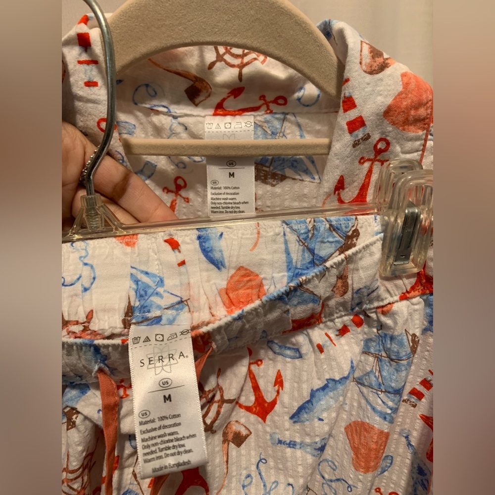 Serra Nautical Sea Seer Sucker Pajama Set - Picture 3 of 10